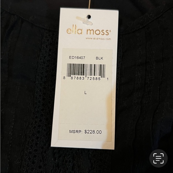 NEW Revolve Ella Moss  ‘Blanca’ Midi Dress in BLACK Large Ruffled Lace - Picture 16 of 16